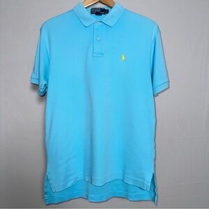 Polo by Ralph Lauren Men's Blue Polo Shirt Small